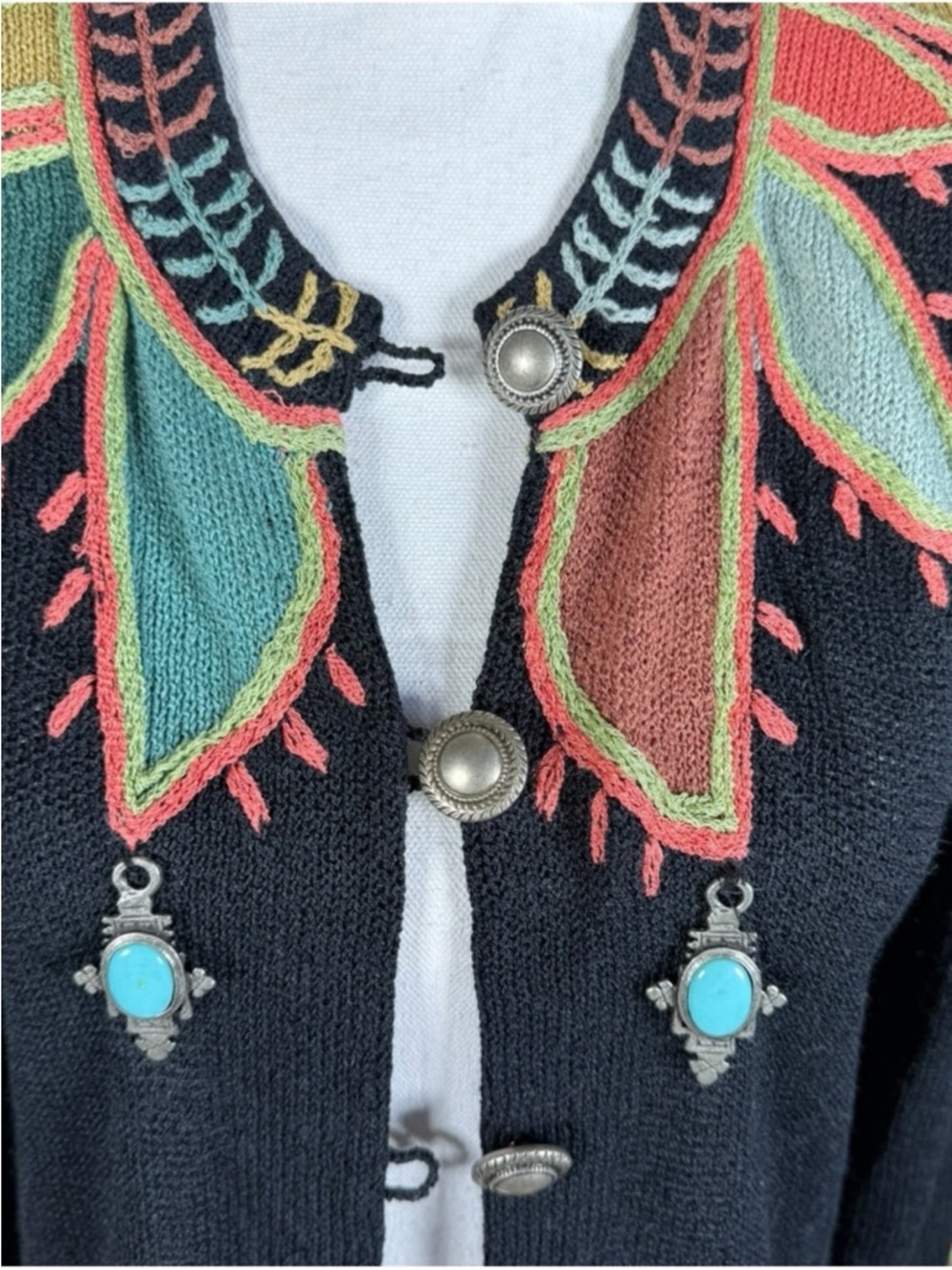 Double D Ranch extremely embellished embroidered ankle length jacket - Picture 11 of 11